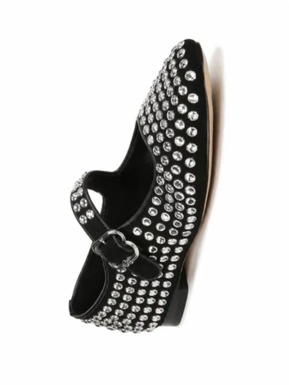New-Sam Edelman Women's Michaela Gem Mesh Ballet Flats Black 7.5M